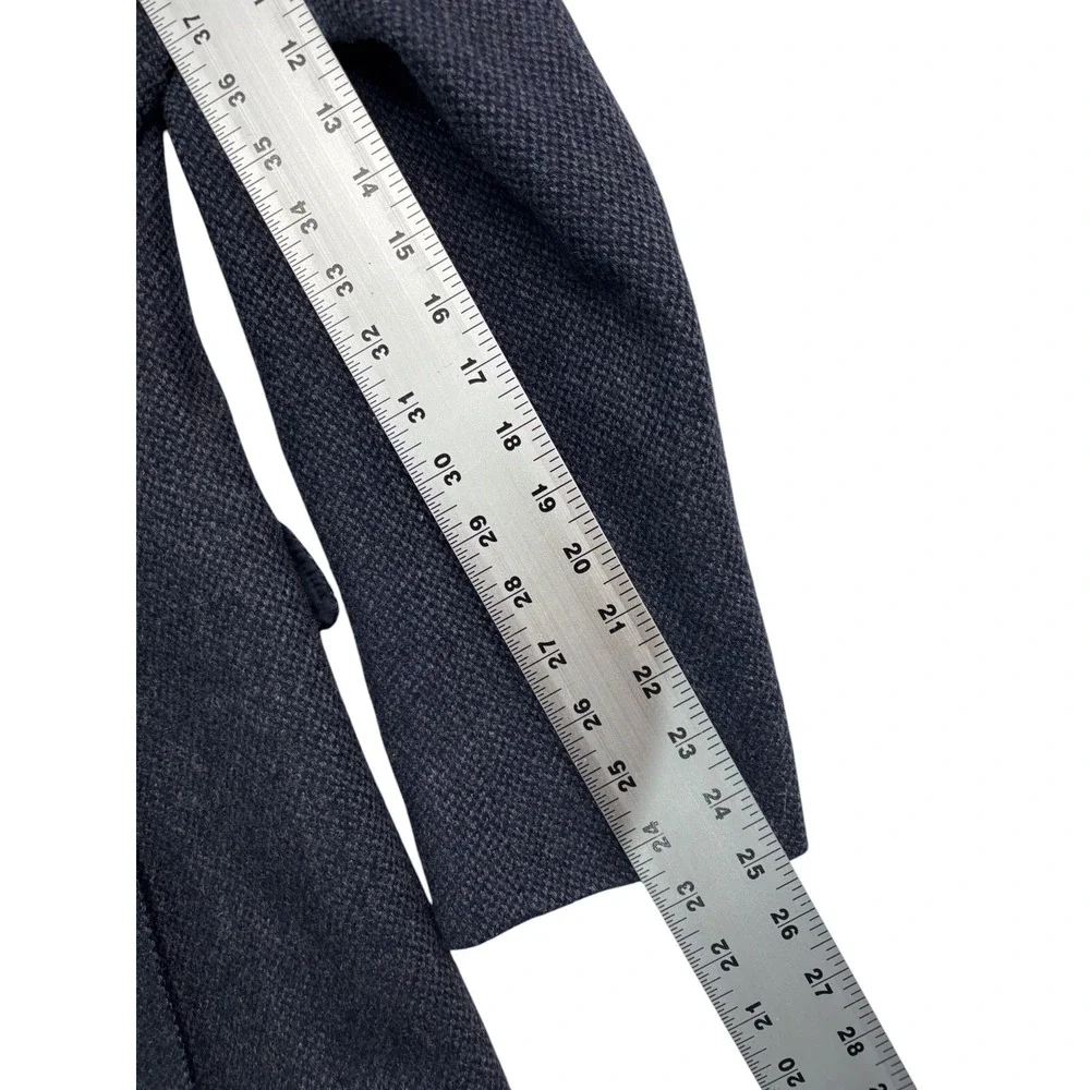 vtg Austin Reed 44R Navy English Tweed‎ Blazer Jacket Sport Coat Mohair Alpaca